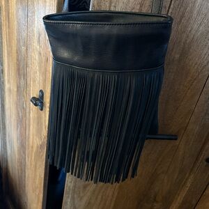 Margot black fringe bag